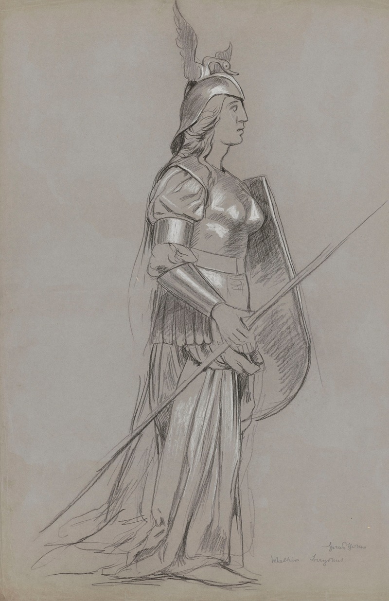 Design for Valkyrie’s costume 2 by Ханс Тома, 1895 — digital art print download