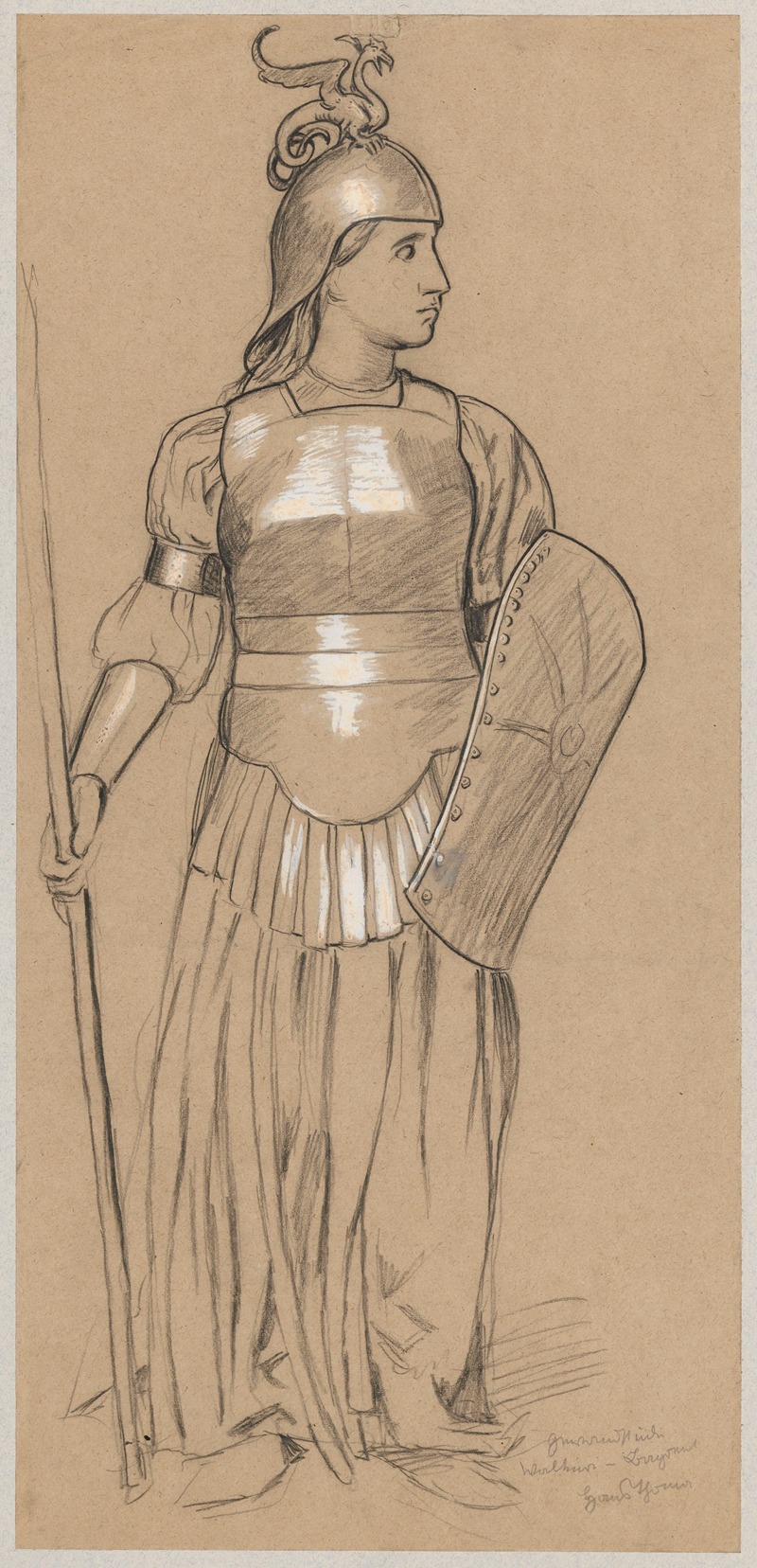 Design for Valkyrie’s costume by Ханс Тома, 1895 — digital art print download