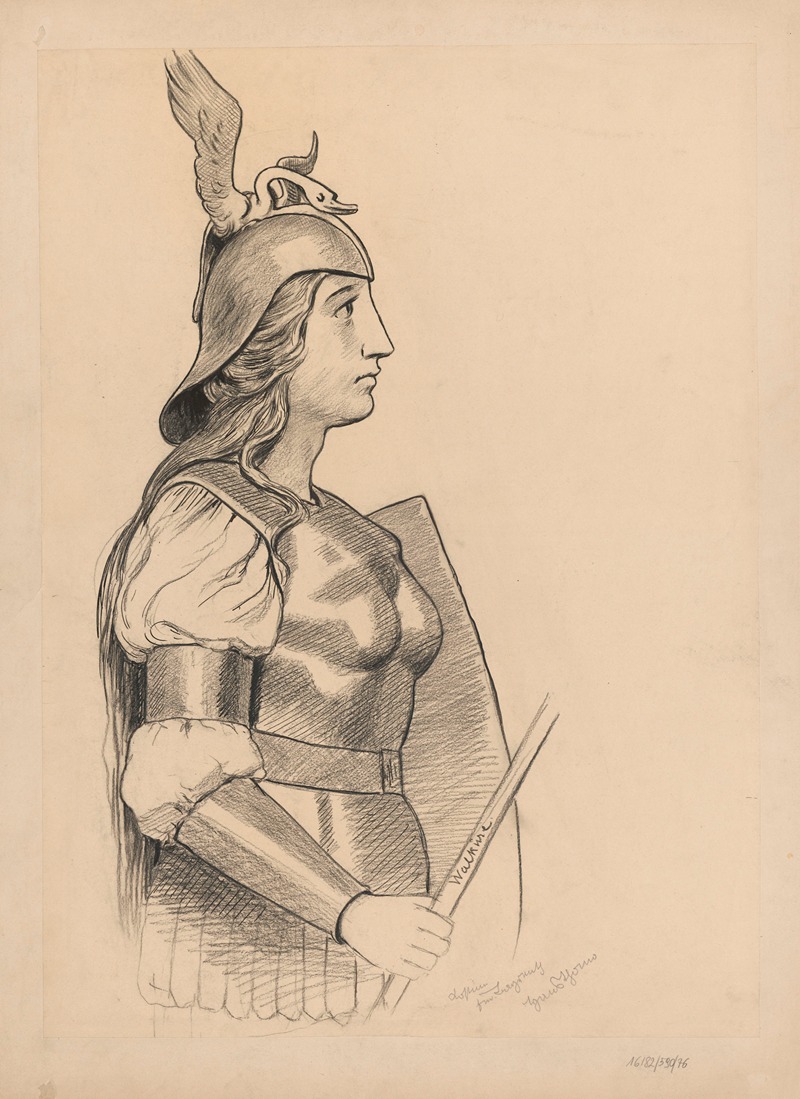 Design for Valkyrie’s costume by Ханс Тома, 1896 — digital art print download
