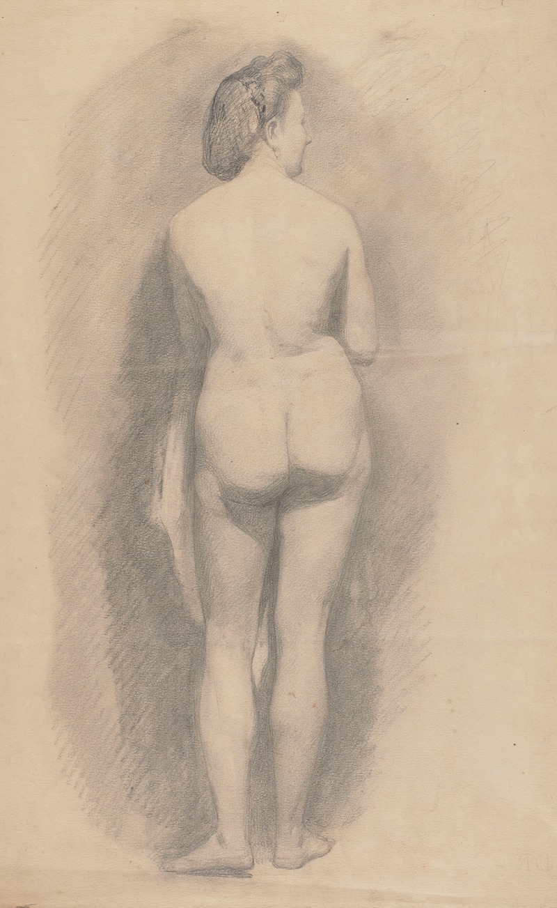 Female Nude by Ханс Тома, 1860 — digital art print download