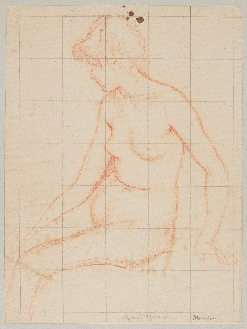 Female Nude by Ханс Тома, 1880 — digital art print download