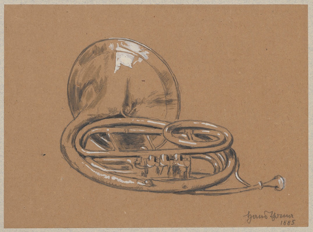 French horn by Ханс Тома, 1885 — digital art print download