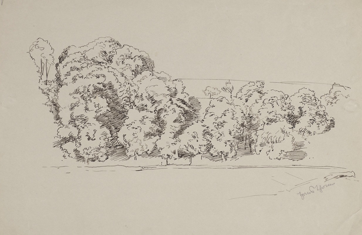 Group of Trees by Ханс Тома, 1888 — digital art print download