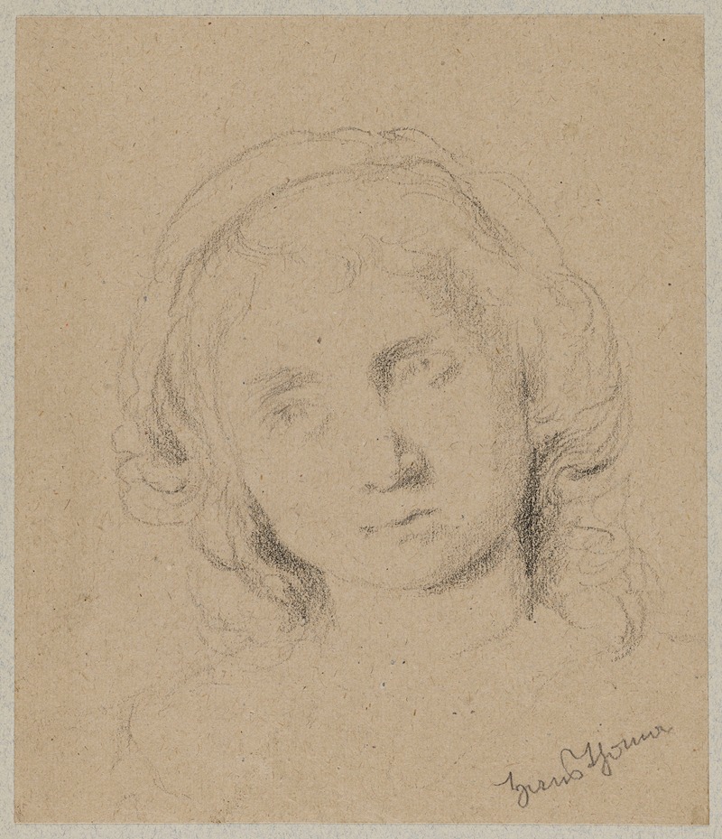 Head of a Young Woman — Hans Thoma
