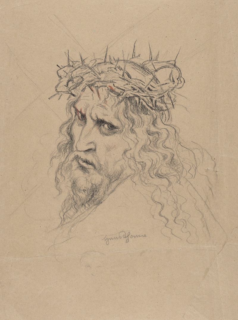 Head of Christ Crowned with Thorns — Hans Thoma