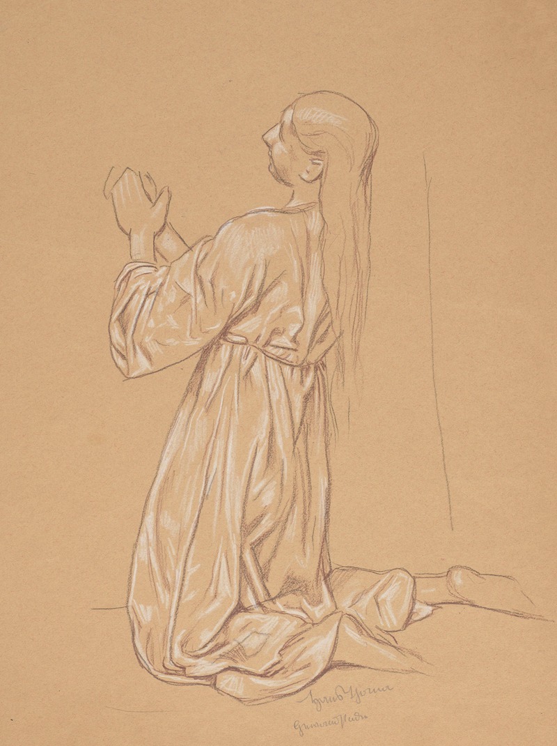 Kneeling Mary Magdalene by Ханс Тома, 1907 — digital art print download