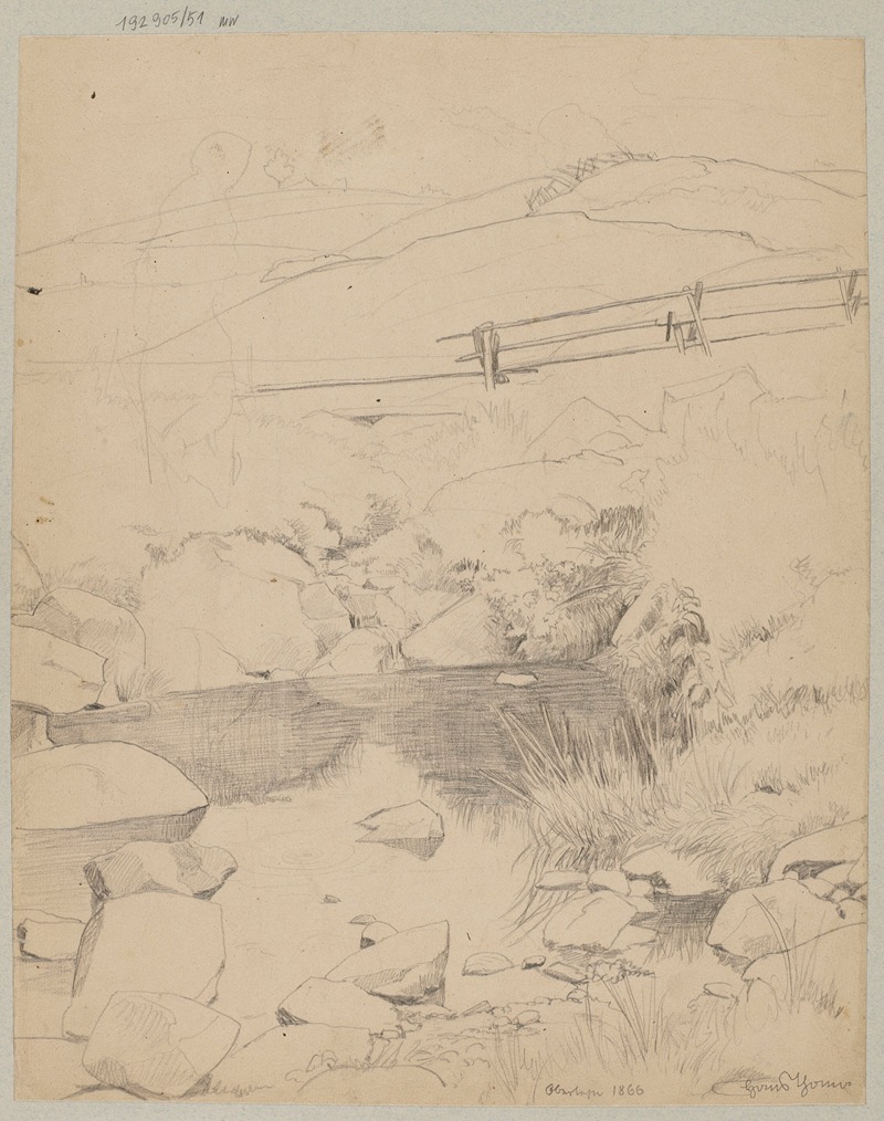 Landscape near Oberlehen by Ханс Тома, 1866 — digital art print download