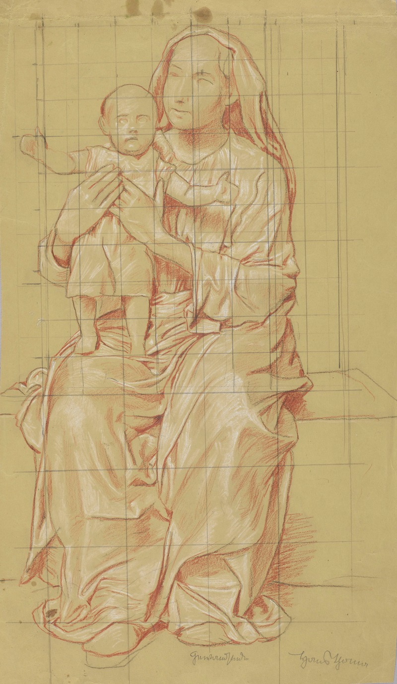 Madonna with Child on Her Lap by Ханс Тома, 1906 - 1908 — digital art print download