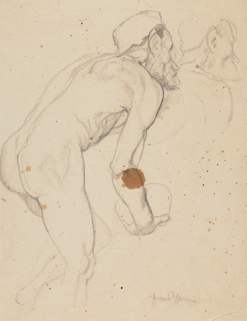 Male Nude from the Back by Ханс Тома, 1890 — digital art print download