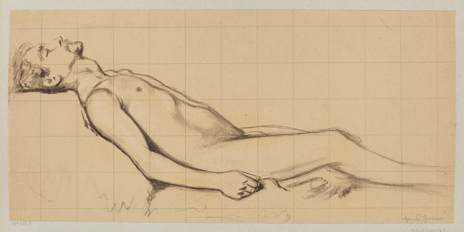 Male Nude Laying Down — Ханс Тома