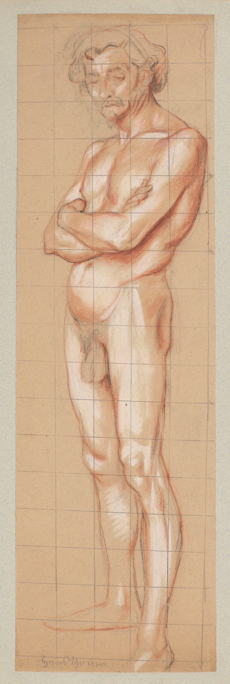 Male Nude with Folded Arms — Ханс Тома