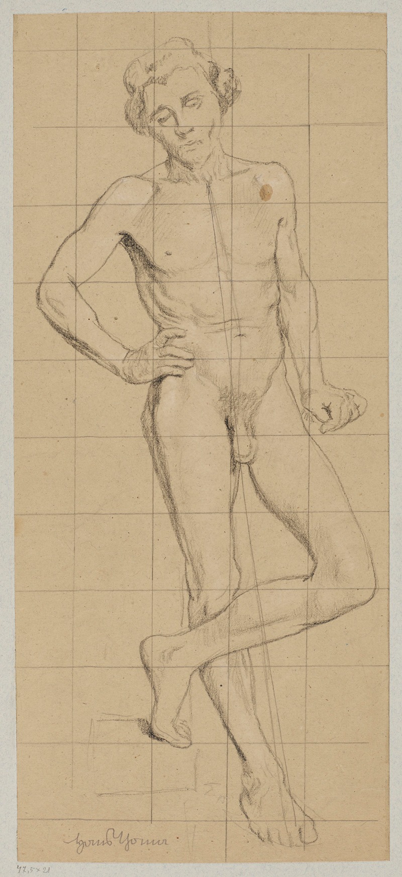 Male nude by Ханс Тома, 1870 - 1890 — digital art print download
