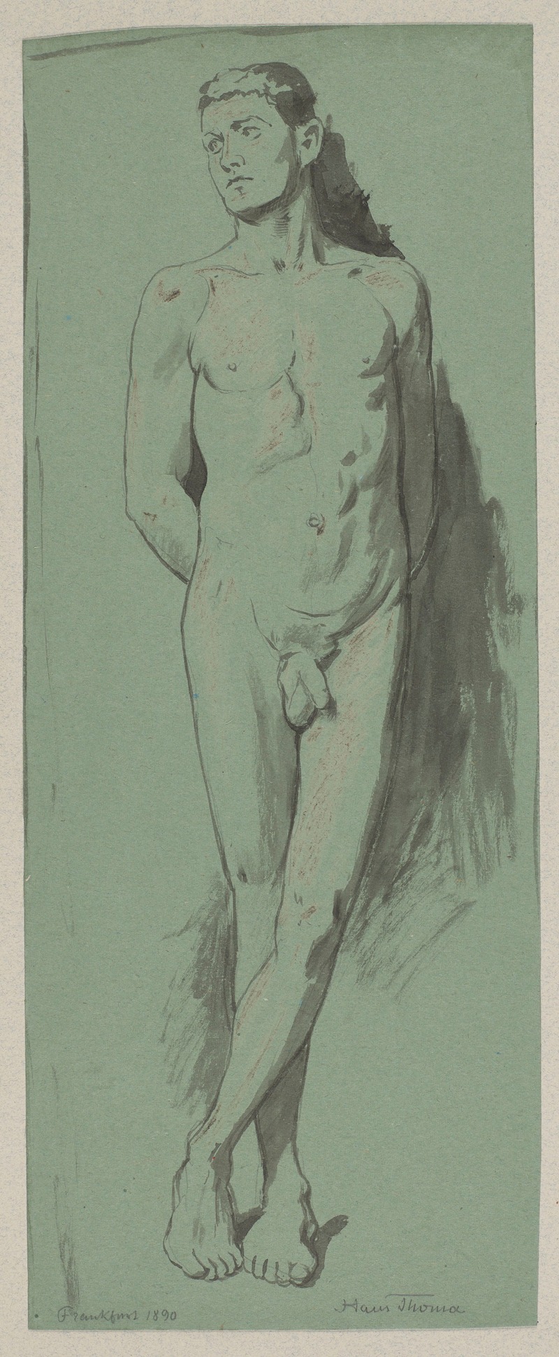 Male Nude by Ханс Тома, 1890 — digital art print download