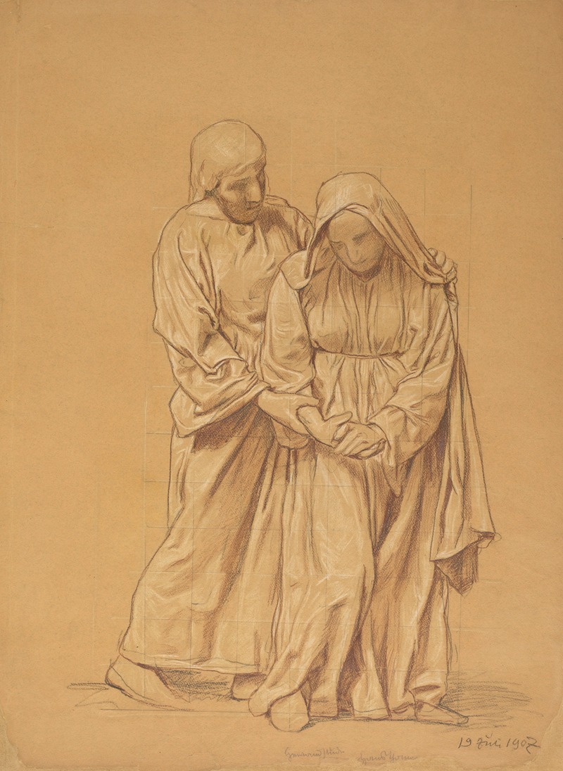Mary with St John the Evangelist — Hans Thoma