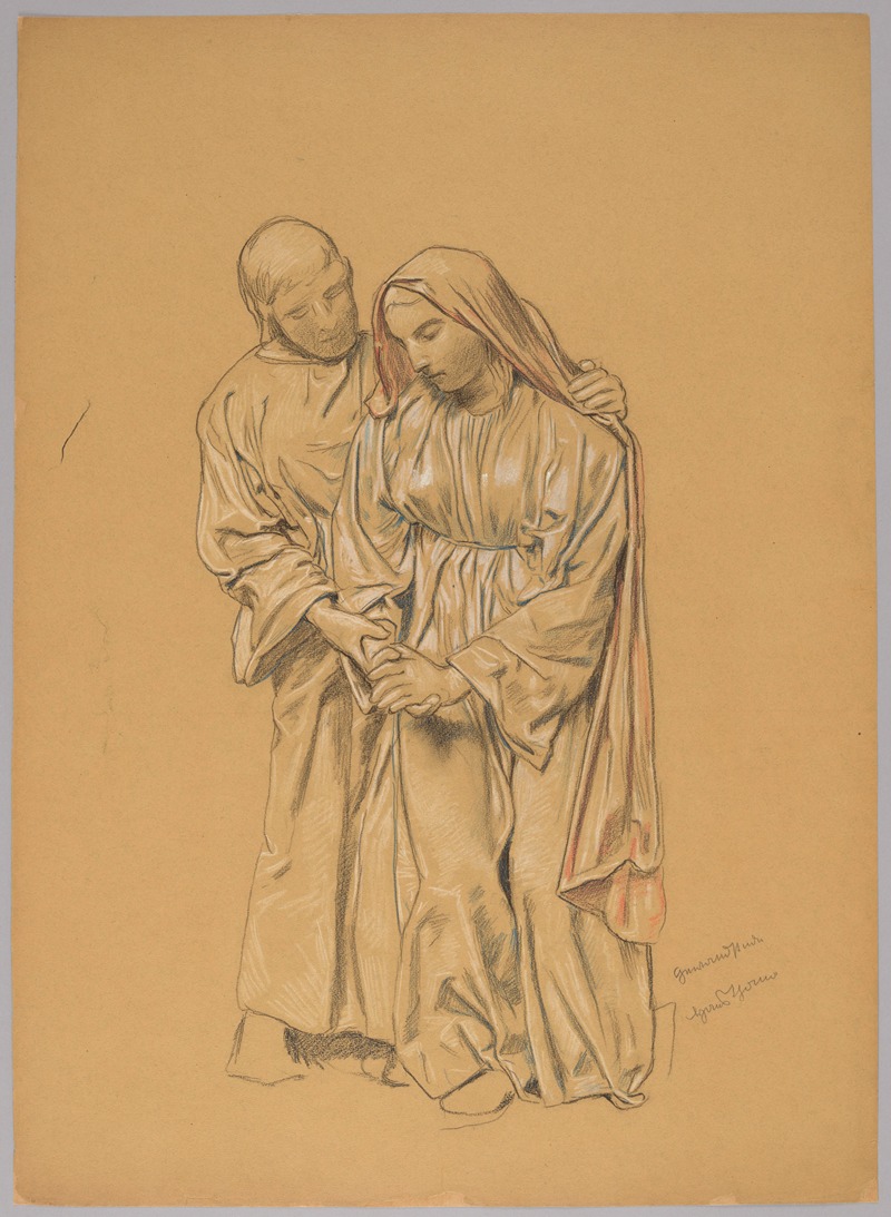 Mary with St John the Evangelist — Hans Thoma
