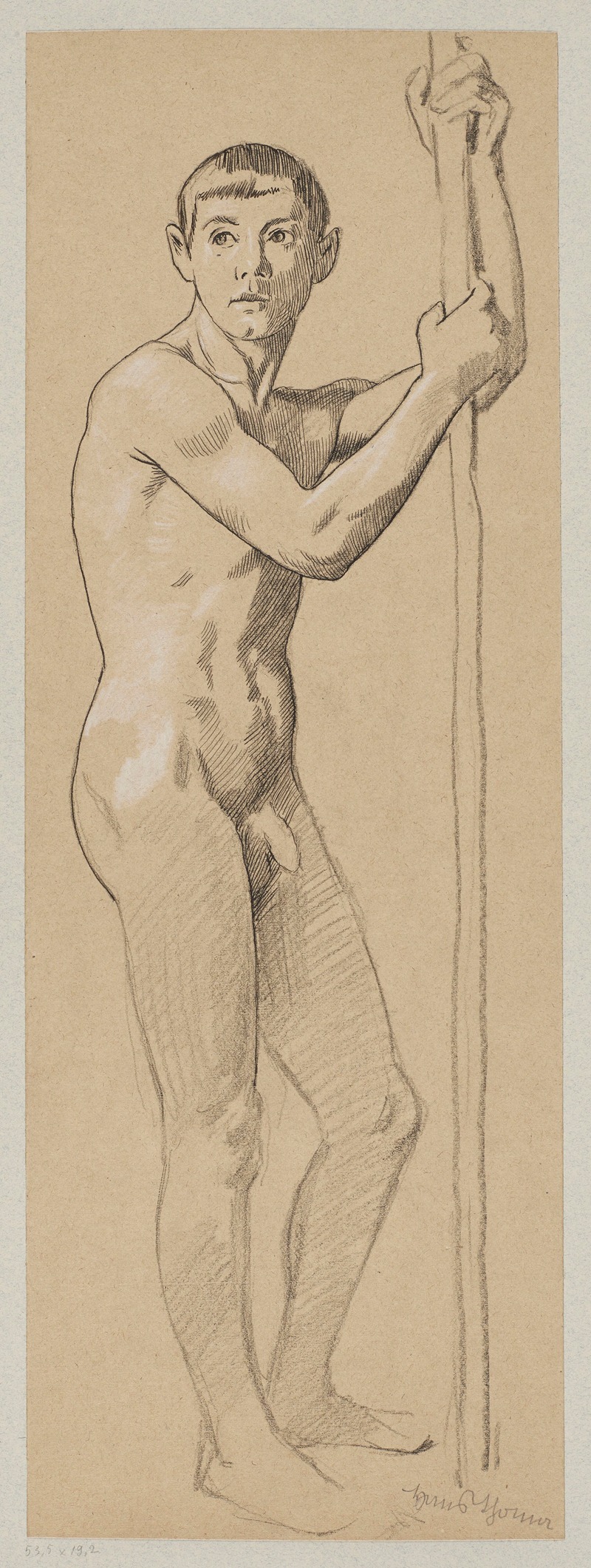 Nude young man by Ханс Тома, 1880 - 1900 — digital art print download