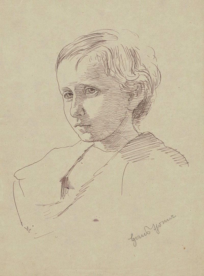 Portrait study of a boy in bust — Ханс Тома