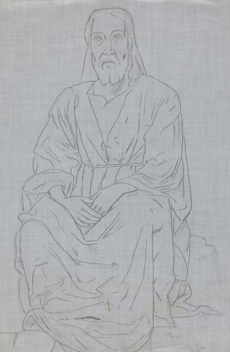 Sitting Christ by Ханс Тома, 1908 — digital art print download