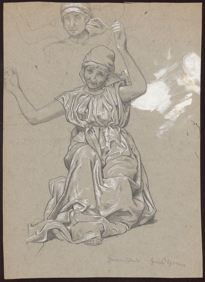 Study of a female figure — Hans Thoma