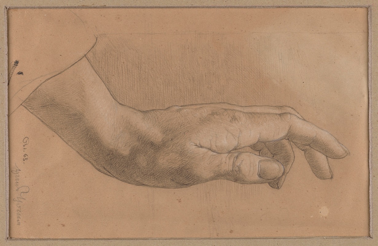 Study of a Hand by Ханс Тома, 1865 — digital art print download