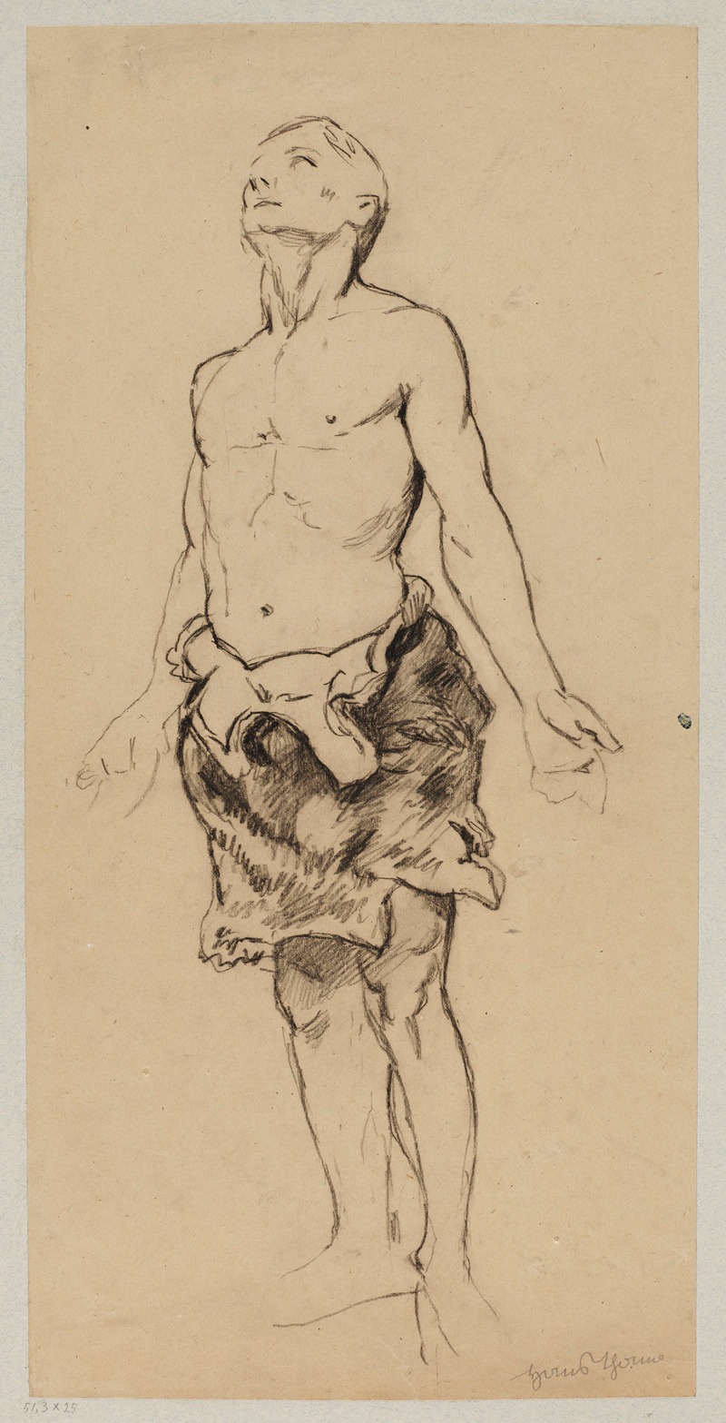 Study of a male figure — Hans Thoma