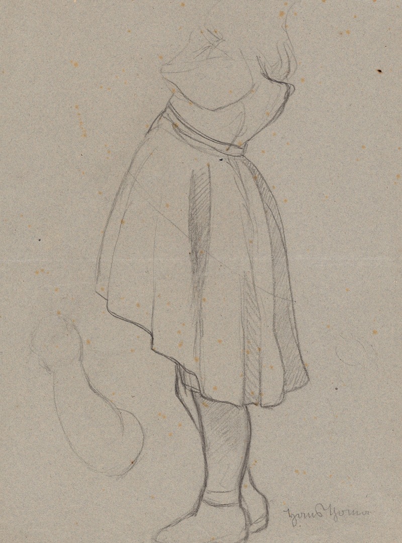 Study of a Young Girl — Hans Thoma