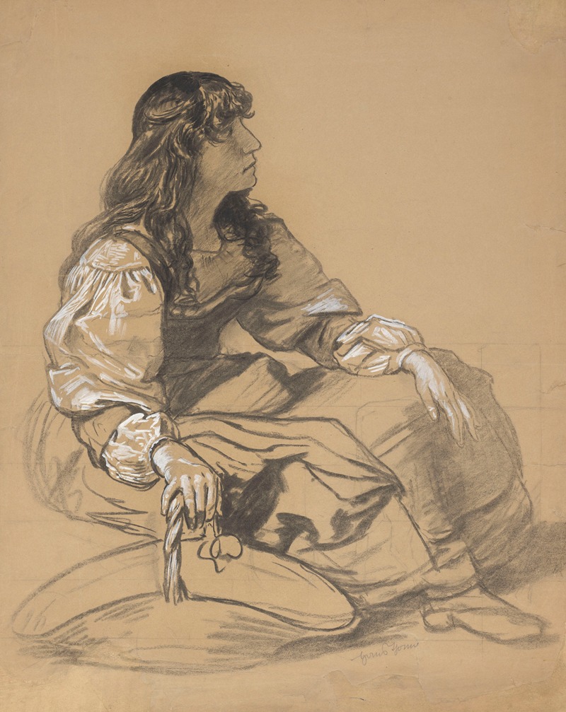 Study of a young Italian woman — Hans Thoma