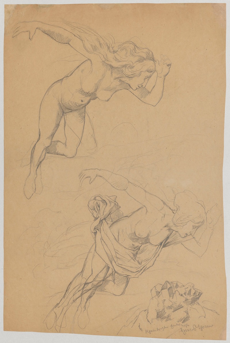 Study of female figures by Ханс Тома, 1911 — digital art print download
