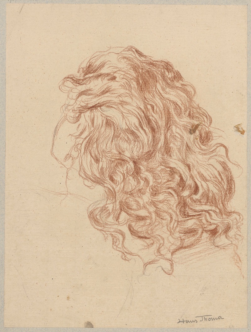 Study of female hair — Hans Thoma
