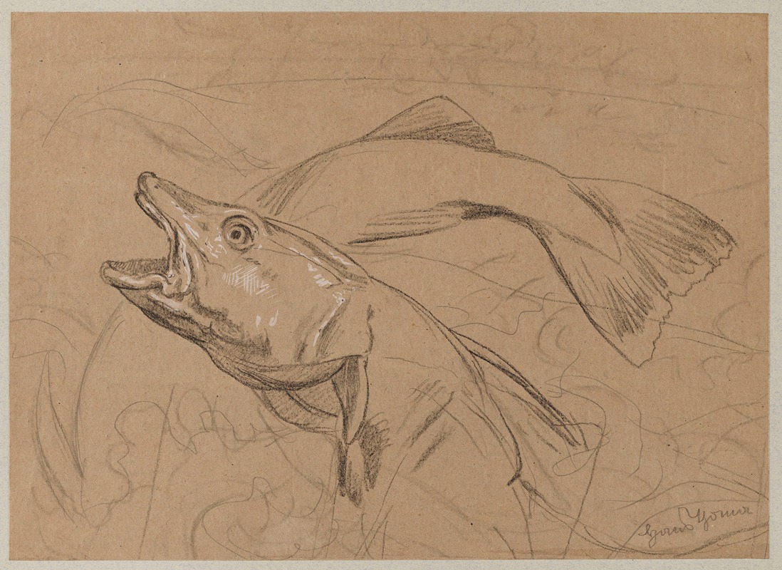 Study of Fish by Ханс Тома, 1879 — digital art print download