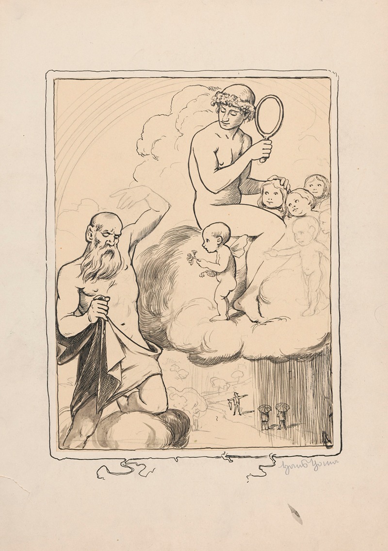 The allegory of April — Hans Thoma