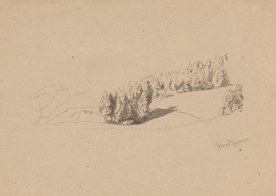 Trees on the Edge of a Forest — Hans Thoma