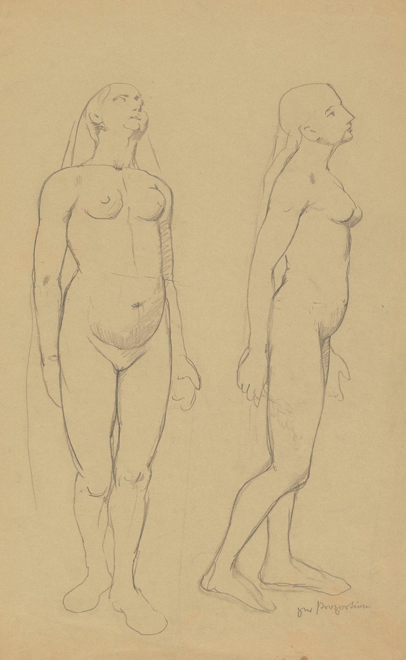Two Female Nude Studies by Ханс Тома, 1880 - 1900 — digital art print download