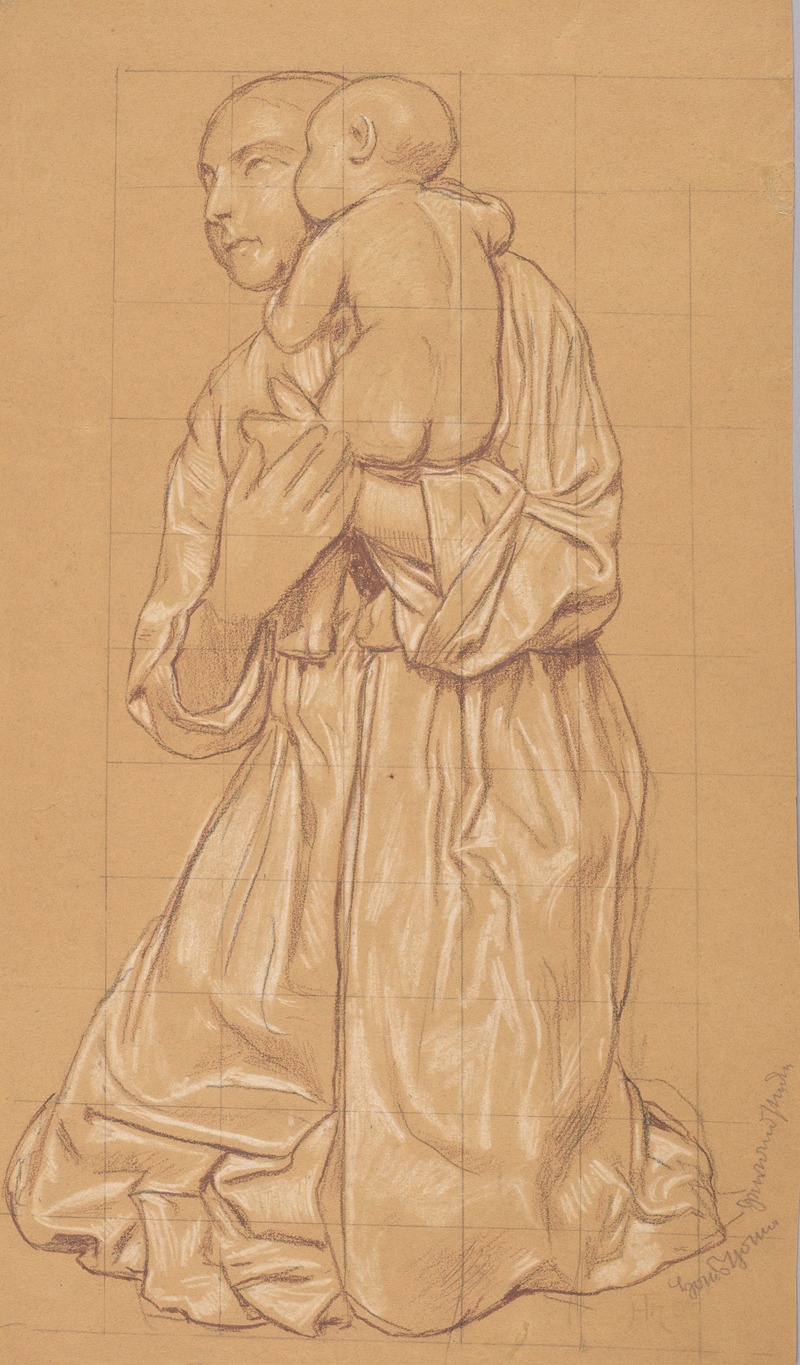 Woman Holding a Child — Hans Thoma