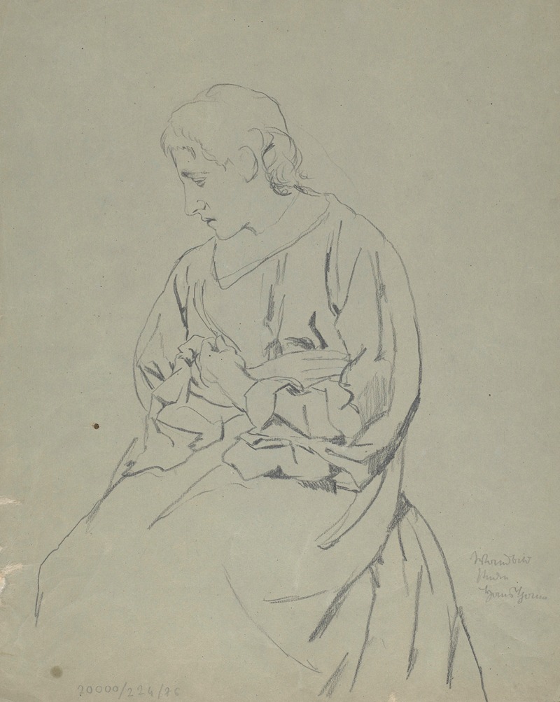 Woman with Folded Arms by Ханс Тома, 1880 - 1900 — digital art print download