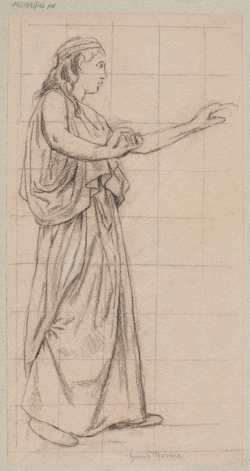 Woman with Outstretched Hands by Ханс Тома, 1890 — digital art print download