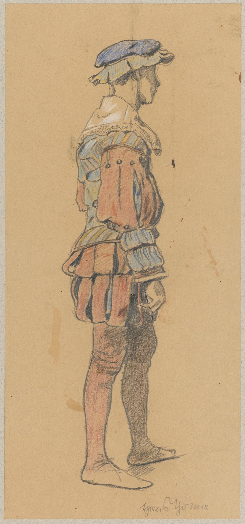 Young man in a Renaissance costume — Hans Thoma