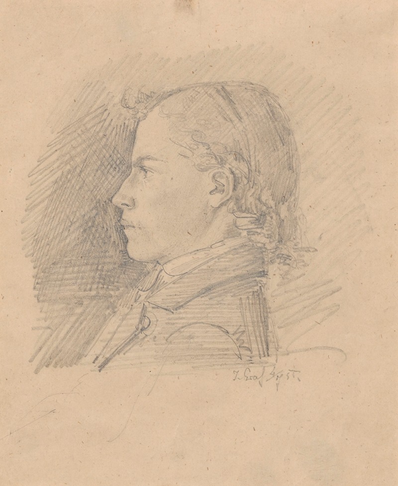 Bust of a young man in profile — Johannes Graf