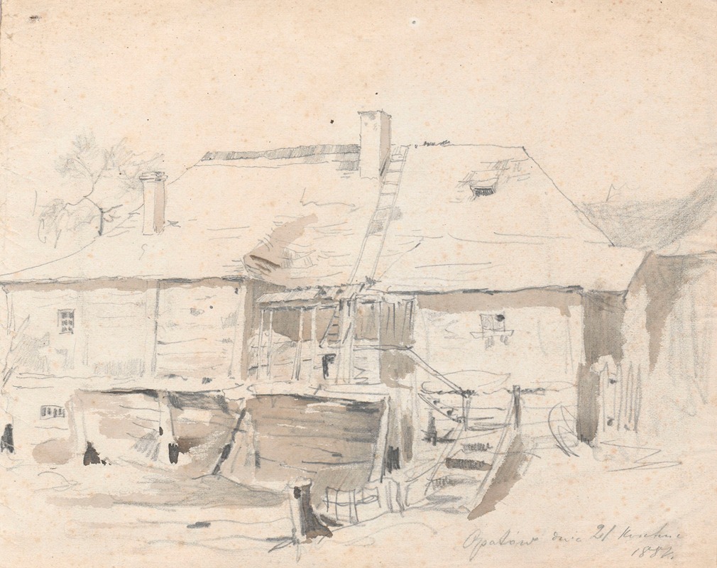 Farm in Opatów by Йозеф Брандт, 1882 — digital art print download