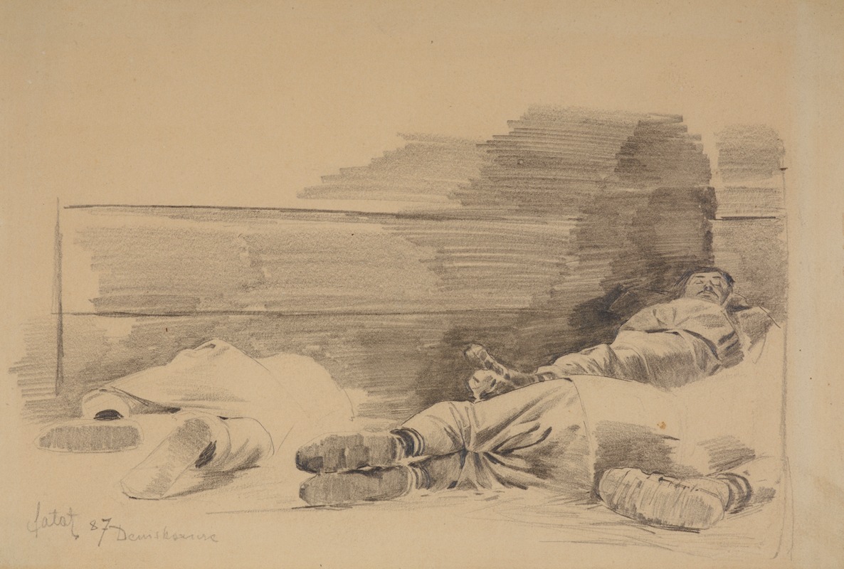 Sleeping Poleshuks by Юлиан Фалат, 1887 — digital art print download