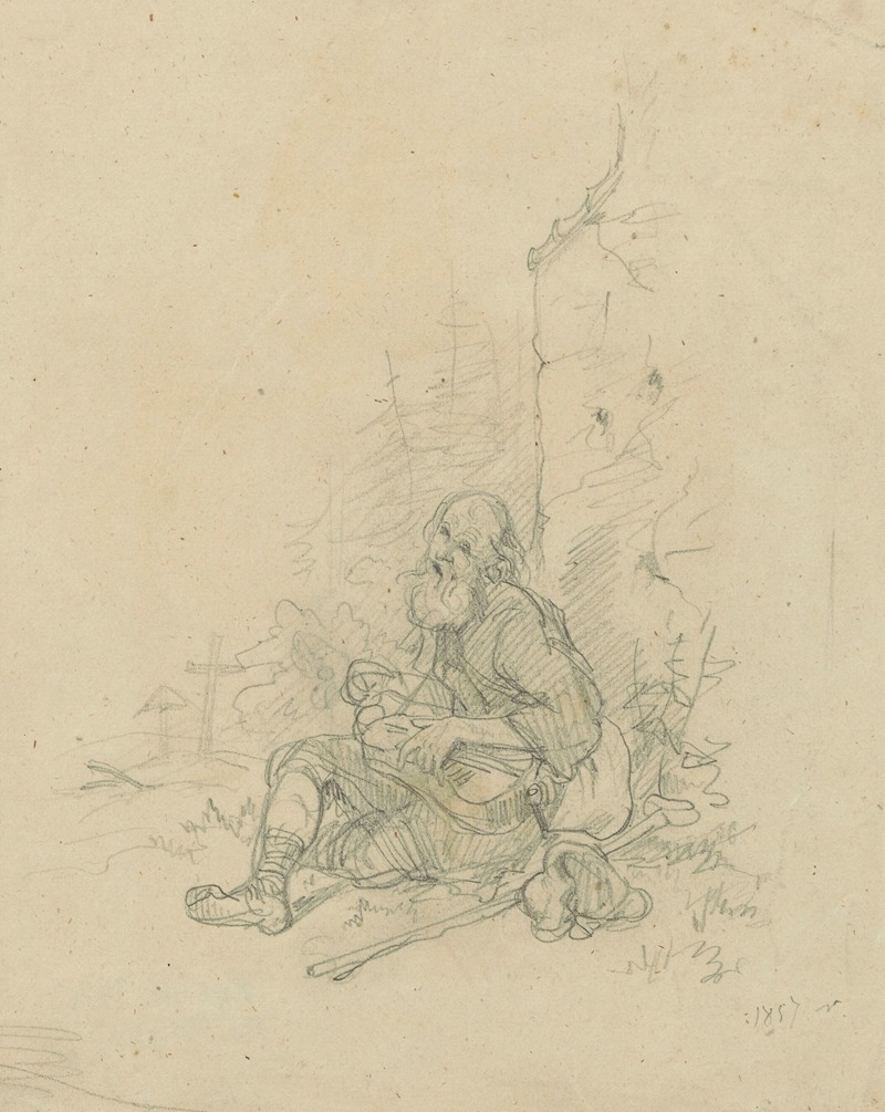 Podolia lirnyk by Юлиуш Коссак, 1857 — digital art print download