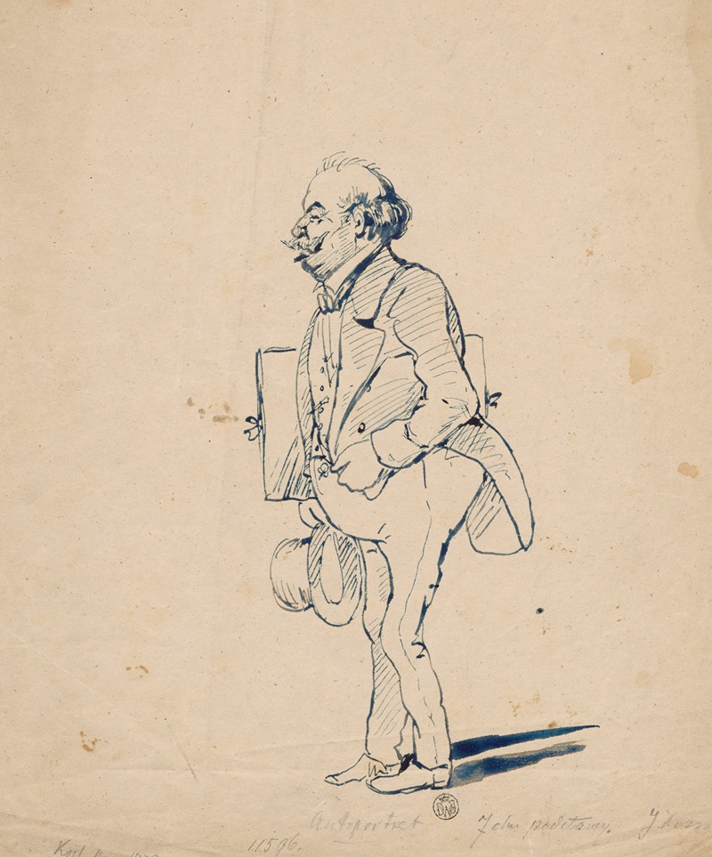 Self-caricature by Juliusz Kossak, 1873 — digital art print download
