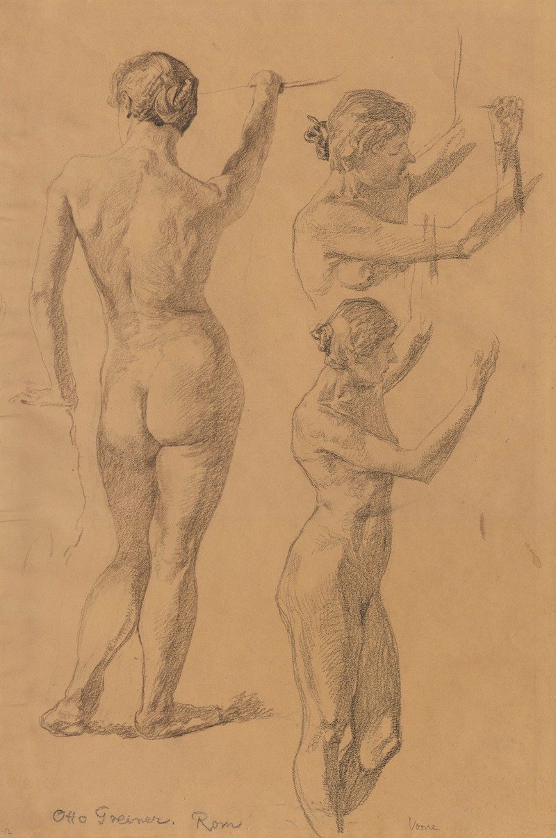 Female nudes by Отто Грейнер, 1891 - 1915 — digital art print download