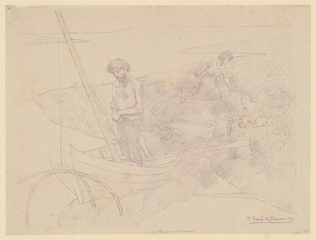 Le pauvre pêcheur by Пьер Пюви де Шаванн, 1881 — digital art print download