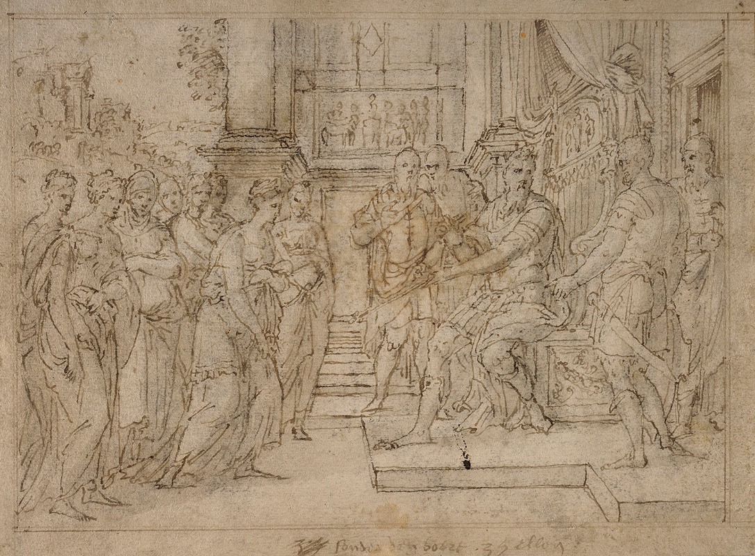 Esther before Ahasuerus by Pieter Coecke van Aelst, 1545 - 1550 — digital art print download