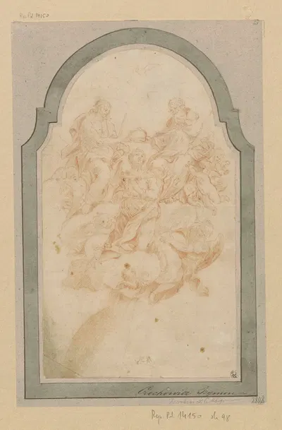 Coronation of the Blessed Virgin Mary by Сымон Чехович, 1737-1739 — digital art print download