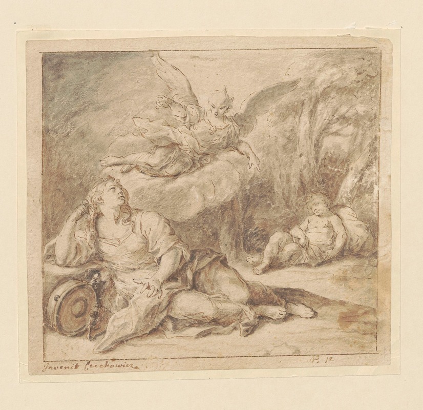 Hagar and Ishmael in the desert — Szymon Czechowicz