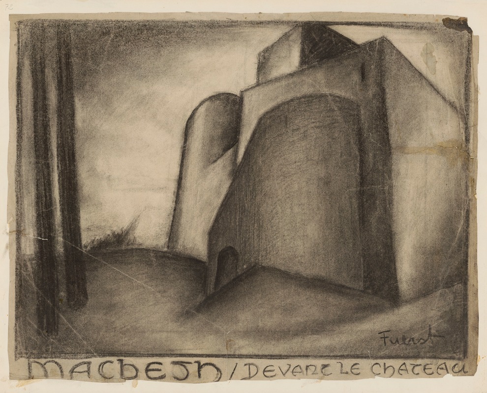 Macbeth – maquette de décor – Devant le château by Вальтер-Рене Фюрст — digital art print download