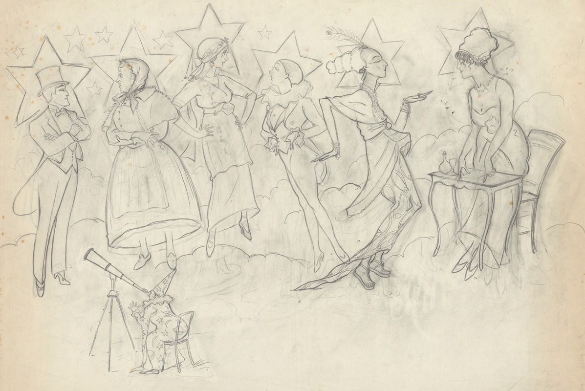 Portrait d'artistes interprètes by Ив Маревери, 1913 — digital art print download