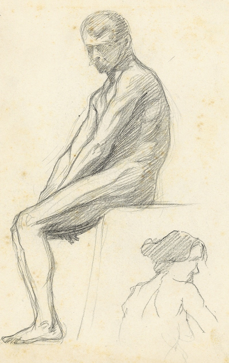 Zittende figuur by Альберт Дэененс — digital art print download